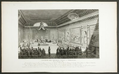 Shromáždění významných osobností konané ve Versailles, ze série Tableaux historiques de la Révolution française od Claude Niquet