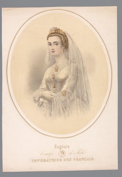 Portrét van Eugenie, keizerin van Frankrijk Eugenie, hraběnka z Théby. Francouzská císařovna (název na předmětu) od Claude Régnier