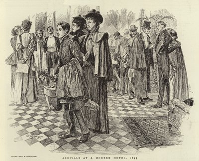 Příjezdy do moderního hotelu, 1895 od Claude Shepperson