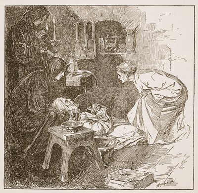 Death of Bede, ilustrace z 