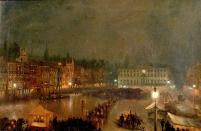 Torchlight Tattoo of Robin Hood Rifles, Nottingham Market Place, 1896 od Claude T. Stanfield Moore