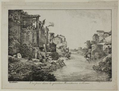 Pohled ve čtvrti Trastevere v Římě od Claude Thienon