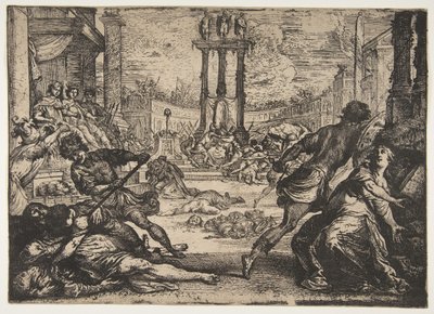 Masakr triumvirátem, ca. 1624. od Claude Vignon