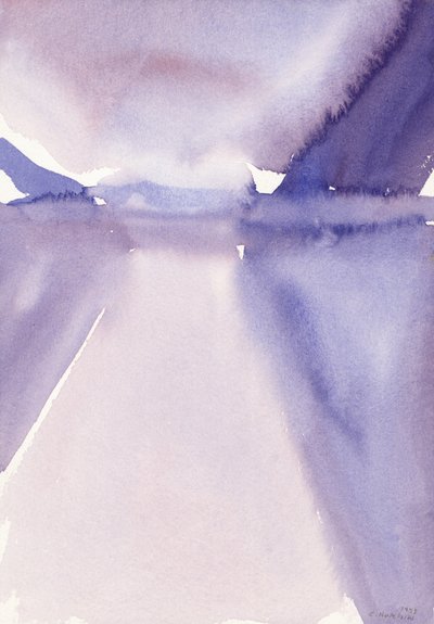 Horské jezero, 1993 (akvarel) od Claudia Hutchins Puechavy