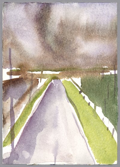 Bouře na cestě, 1995 (akvarel) od Claudia Hutchins Puechavy