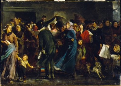 Fronta u řeznictví v roce 1871, asi 1871 (olej na plátně) od Clément Auguste Andrieux