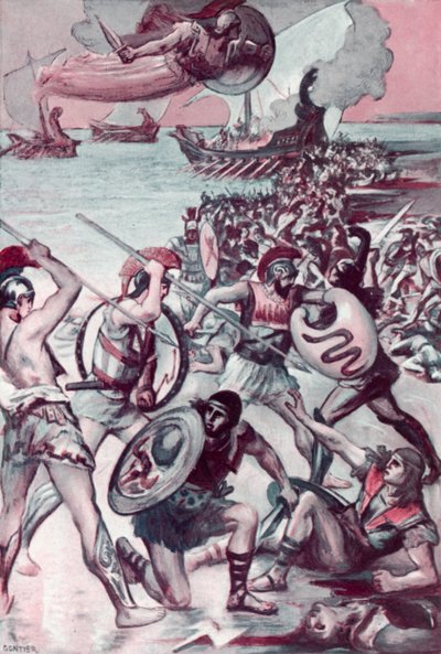 Ilustrace k Iliadě od Homera od Clement Goutier