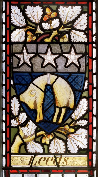 Leeds Heraldry, 1867-71 (barevné sklo) od Clement James Heaton