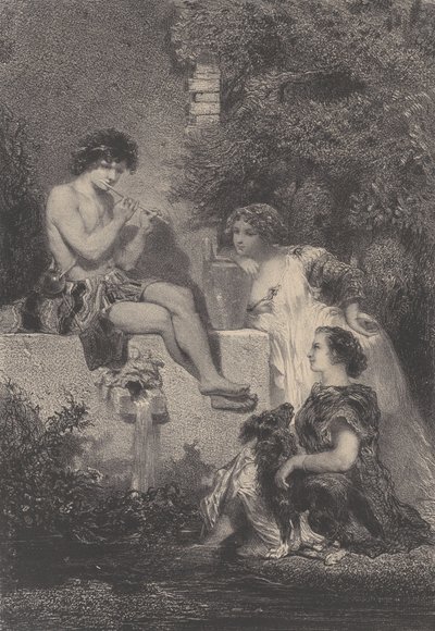 Fontána, ca. 1830-70. od Célestin Nanteuil
