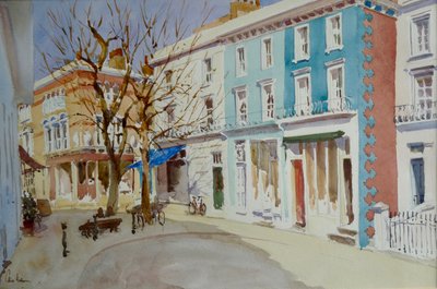 Clarendon Cross, březnové slunce, 2003 (akvarel) od Clive Wilson