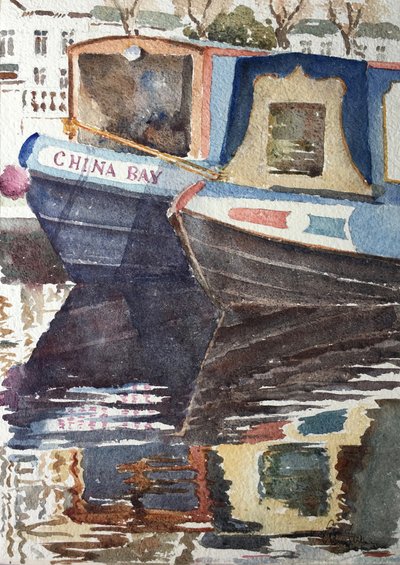 Malé Benátky, časné jaro, 2017 (akvarel) od Clive Wilson