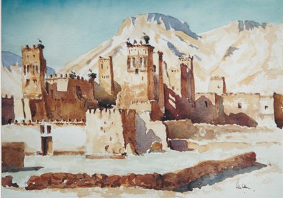 Tamdakht, ráno, 2000 (akvarel) od Clive Wilson