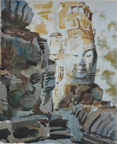 Bayon - Milující laskavost, 2000 (akvarel) od Clive Wilson