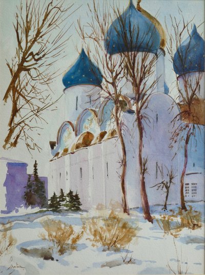 Zagorsk, 2008 (akvarel) od Clive Wilson