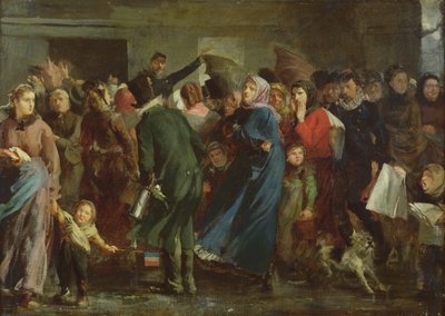 Fronta v řeznictví od Clément Auguste Andrieux