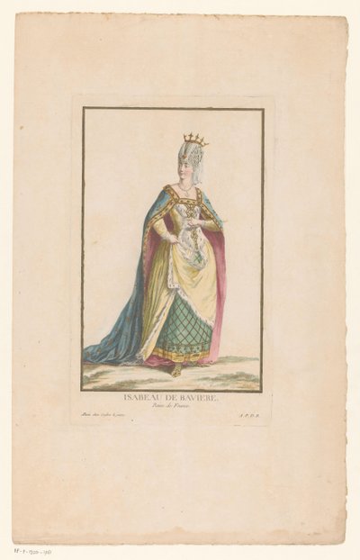 Portrét Isabely Bavorské, královny Francie Isabeau de Baviere Reine de France (název na objektu) od Clément Pierre Marillier