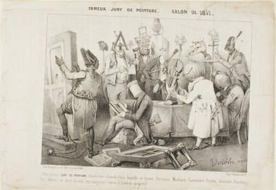 Slavná malířská porota. Salon v roce 1841 od Clément Pruche