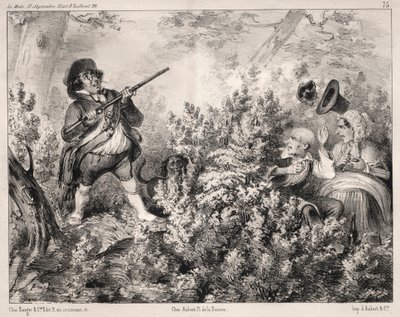 Novinky: Zahájení lovu, 1840. od Clémente Pruche