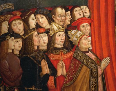 Detail Madony Doporučené (tempera na panelu) od Cola da and Roma Giovanni Anotnio da Orte