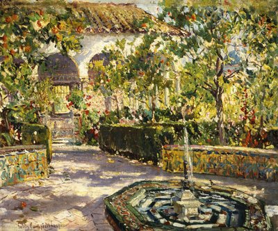 Zahrady Alcazar, Sevilla od Colin Campbell Cooper