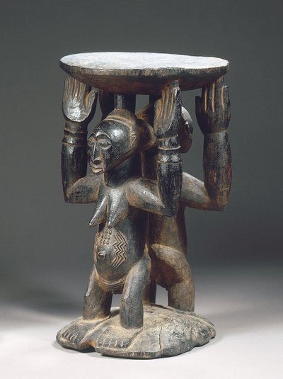 Taburet Luba Hemba (dřevěný) od Congolese Congolese