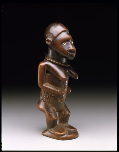 Stojící ženská postava, lidé Bembe (dřevo, korálky a kov) od Congolese Congolese