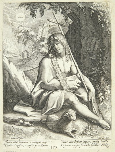 Jana Křtitele na poušti od Conrad Goltzius