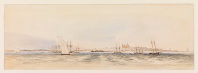 Přístav Montevideo, asi 1878 (akvarel) od Conrad Martens