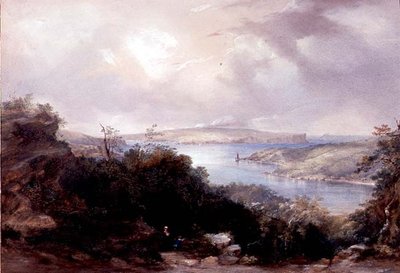 Sydneyský přístav při pohledu na North Head od Conrad Martens