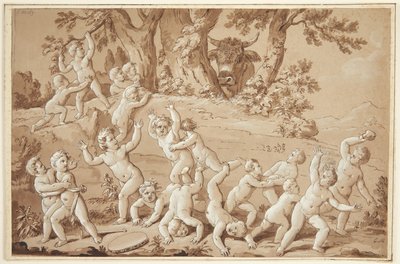 Velká skupina Putti se ponořila do teroru příchodem býka od Conrad Martin Metz