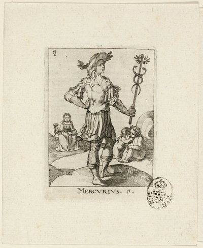 Mercurius, deska šest z Der VII Planeten od Conrad Meyer