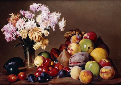 Zátiší s ovocem a květinami, 1908 od Conrad Wise Chapman