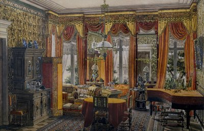 Berlínský salon, akvarel od Conrada von Muralta (1779-1869) od Conrad von Muralt