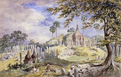 Thuparama Dagoba v Anuradhapura, Srí Lanka, 1873 od Constance Frederica Gordon Cumming