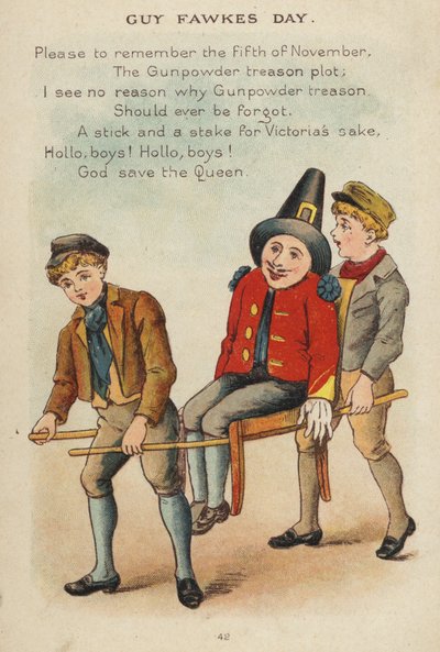 Říkanka: Guy Fawkes Day (chromolitho) od Constance Haslewood