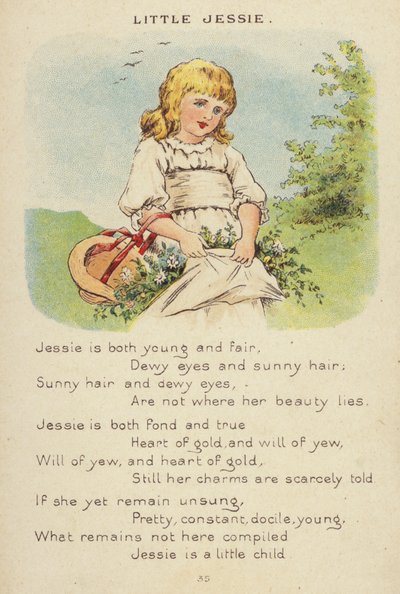 Dětská říkanka: Little Jessie (chromolitho) od Constance Haslewood
