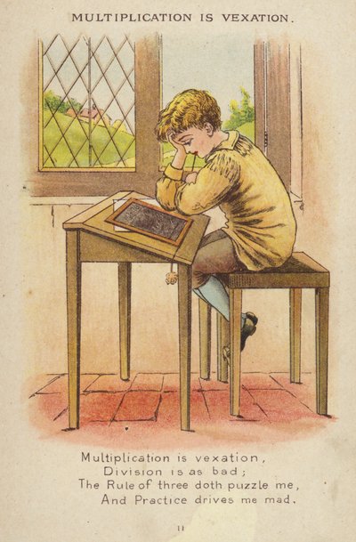 Říkanka: Násobení je trápení (chromolitho) od Constance Haslewood