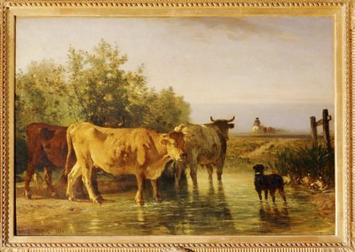 Stádo prochází branou ... od Constant Emile Troyon