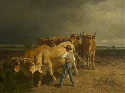 Orba volů, 1860 od Constant Emile Troyon