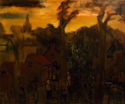 Jabbeke v roce 1940, Constant Permeke (1886-1952), olej na plátně. Belgie, 20. století. od Constant Permeke