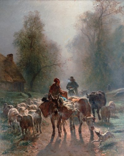 Na cestě na trh, 1859. od Constant Troyon