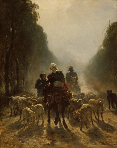 Cesta na trh, 185859. od Constant Troyon