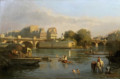 Pont Neuf a Ile de la Cite, Paříž... od Constantin Emile Meunier