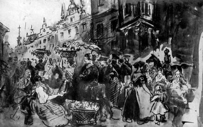 Ulice v Alsasku, 19. století, 1930. od Constantin Guys