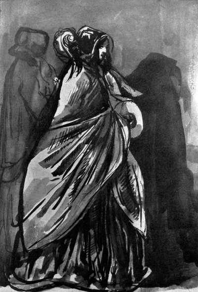 La Dame Au Chale, 19. století, 1930. od Constantin Guys