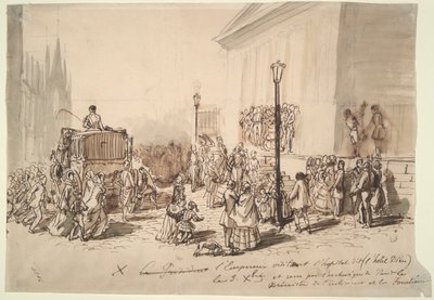 Přijetí císaře Napoleona III v nemocnici od Constantin Guys