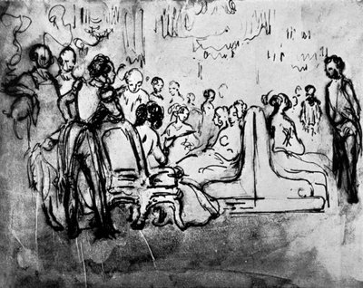 Salon, 19. století, 1930. od Constantin Guys