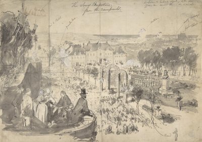 Návštěva Napoleona III. v Boulogne-on-the-Sea, 19. století. od Constantin Guys
