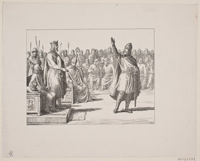 Ilustrace pro Svend Grundtvig, „Marsk Stig: Dánská lidová píseň ze 13. století“, 1861 od Constantin Hansen