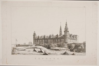 Kronborg při pohledu ze severozápadní strany od Constantin Hansen